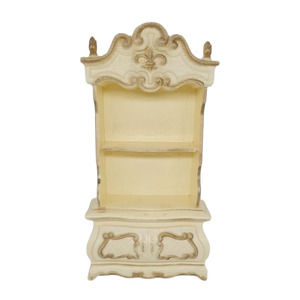 Vintage Marx Sindy Large Bookcase Doll Furniture 10.5" 1979 Ivory and Gold